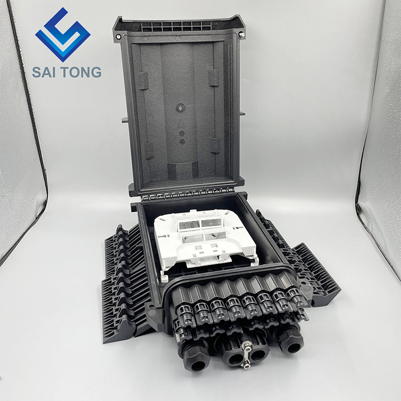 Saitong Fiber Optik 16 Teras Splice Enclosure Splitter Box Caja Nap Box PLC Splitter Fiber Optic Distribution Box