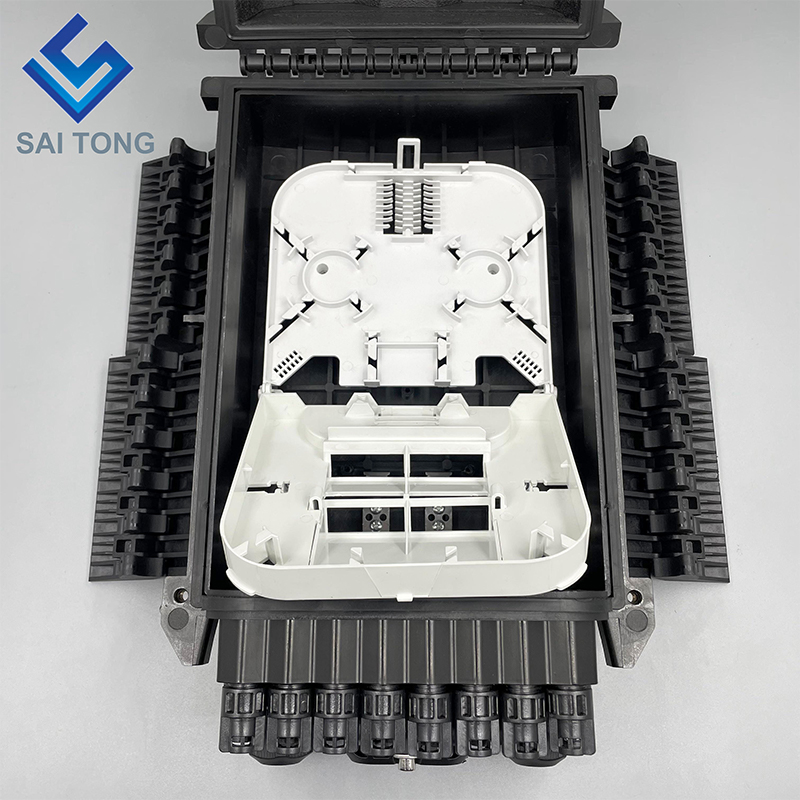 Saitong Fiber Optik 16 Teras Splice Enclosure Splitter Box Caja Nap Box PLC Splitter Fiber Optic Distribution Box