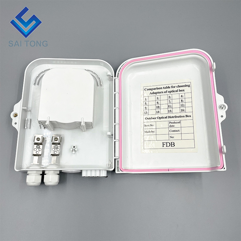 China Factory 48 teras ftth box plc splitter 4 dulang kotak pengedaran optik 2 dalam 8 port NAP untuk peralatan gentian optik