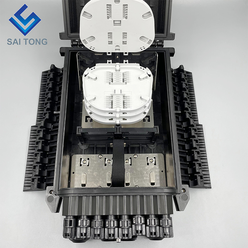 Saitong FTTH Luar Kalis Air IP65 16 pengedaran kotak teras Terminal Gentian Optik 4 dalam 16 keluar dengan produk baharu 1 pembeli