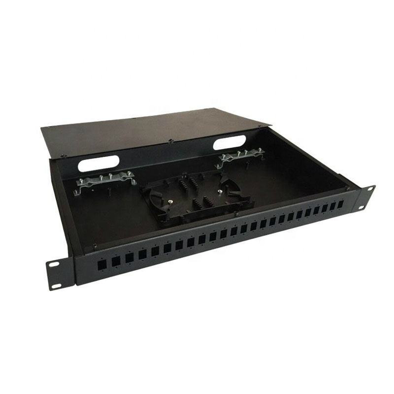 19 inci ftth 24 ports sc fc lc st rack st mount fiber optic distribution frame fiber optic patch panel rack mount ODF 1u metal