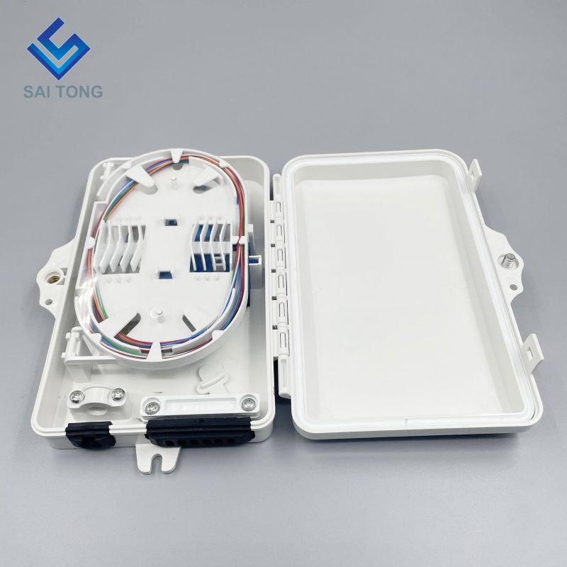 Saitong 1/6 Ports FTTH FTTX 6 teras gentian optik kotak pengedaran PLC kotak sokongan Kotak optik ABS