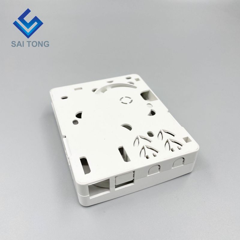 2 port teras dipasang di dinding Kotak Panel Soket 2 port Mini FTTH faceplate panel gentian optik kotak terminal untuk penyesuai Earless