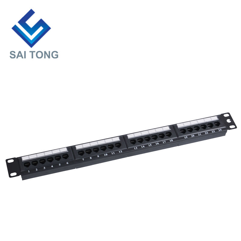 1U 19'' 24 Port RJ45 Krone Jaket, Pendakap Keluli Panel Tampalan Cat5e Kosong Unshielded utp Cat5e CAT5 CAT6 RJ45 Panel Tampalan