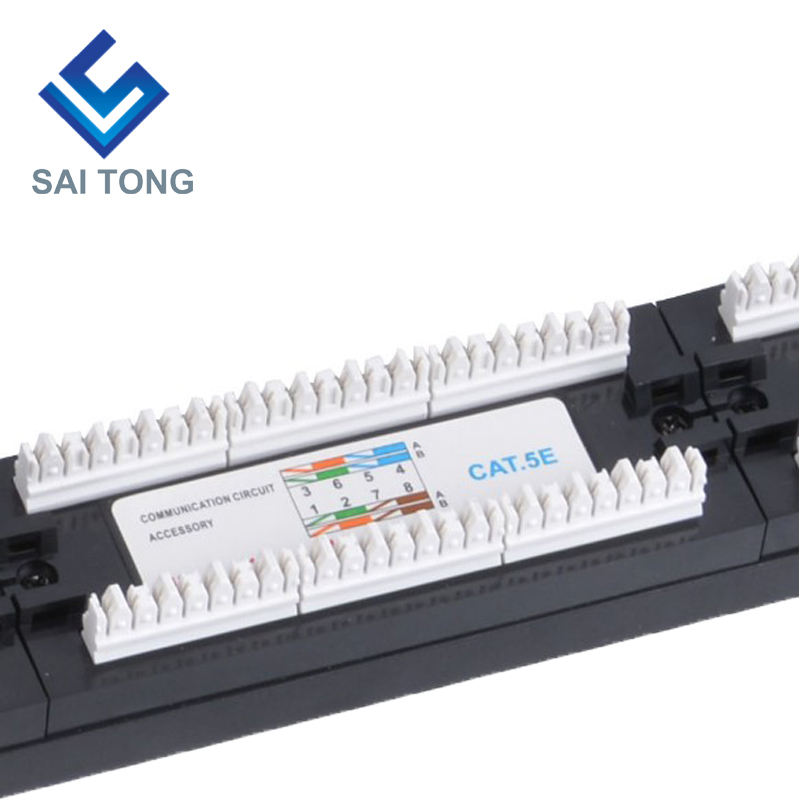 1U 19'' 24 Port RJ45 Krone Jaket, Pendakap Keluli Panel Tampalan Cat5e Kosong Unshielded utp Cat5e CAT5 CAT6 RJ45 Panel Tampalan