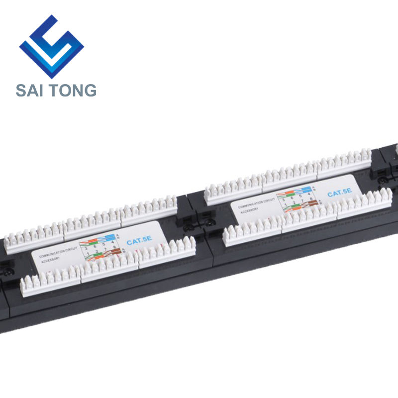 1U 19'' 24 Port RJ45 Krone Jaket, Pendakap Keluli Panel Tampalan Cat5e Kosong Unshielded utp Cat5e CAT5 CAT6 RJ45 Panel Tampalan