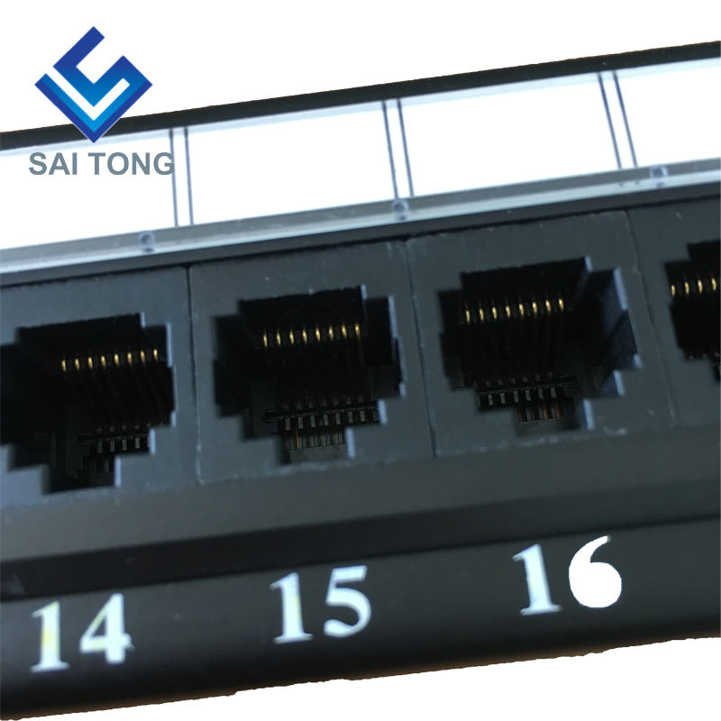 1U 19'' 24 Port RJ45 Krone Jaket, Pendakap Keluli Panel Tampalan Cat5e Kosong Unshielded utp Cat5e CAT5 CAT6 RJ45 Panel Tampalan