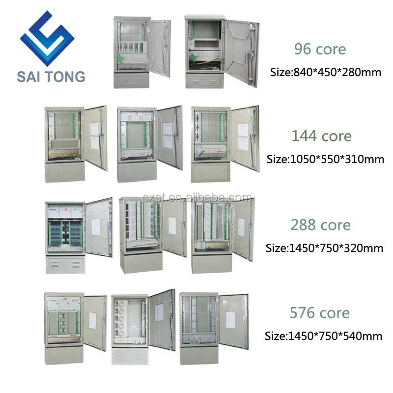 SaiTong FTTH Splice 288 Gentian teras kabinet SMC optik kalis air IP55 kabinet gentian smc Sokongan untuk Standard atau Disesuaikan