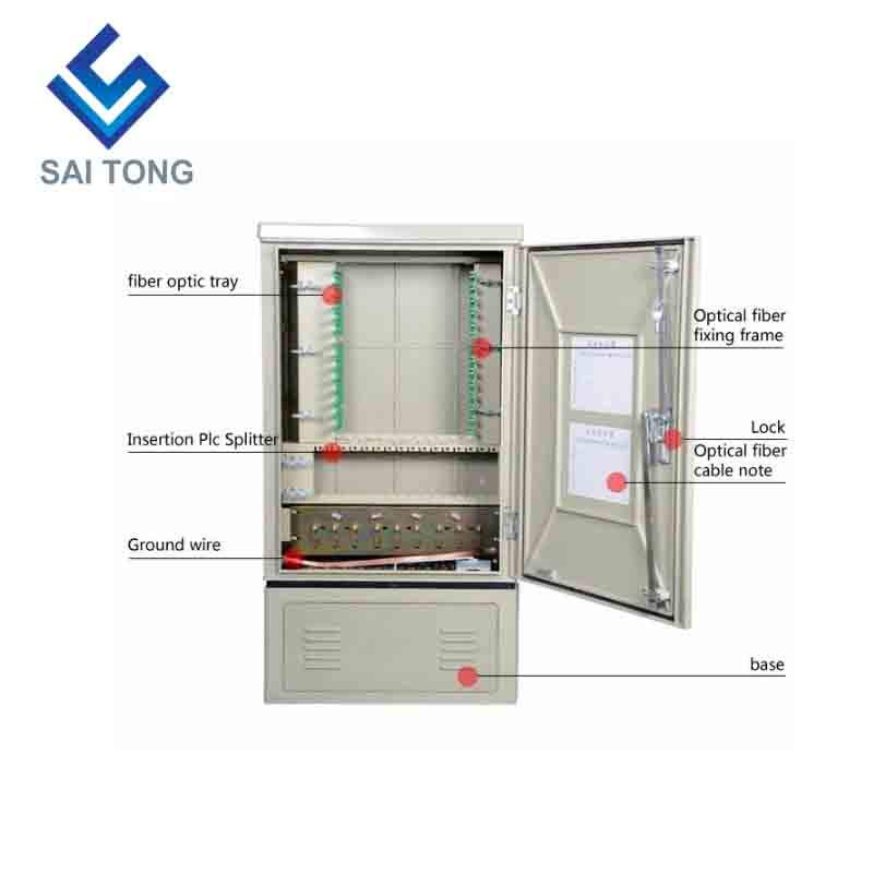 SaiTong FTTH 144 Teras gentian optik smc luar kalis air IP55 kabel kabinet gentian smc Sokongan untuk Standard atau Disesuaikan