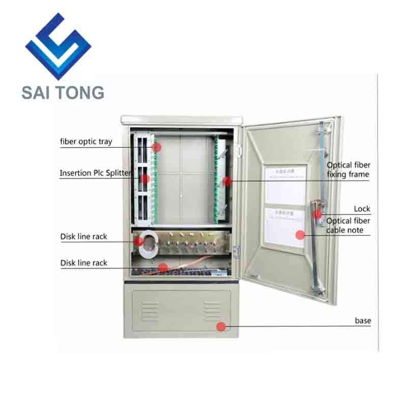 SaiTong FTTH 144 Kabinet hab pengedaran gentian teras SMC Bahan akses luar kalis air 144 kabinet gentian optik