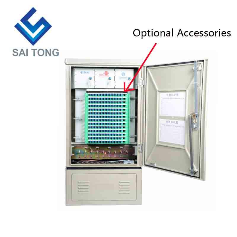 SaiTong FTTH 144 teras kabinet pengagihan optik kalis air luar IP55 144 teras kabinet gentian optik ODF ODB