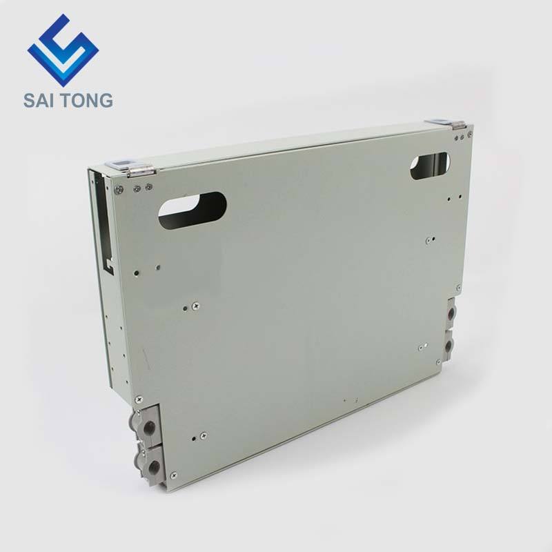 SaiTong FTTH 19 Inch Rack Mount 12 Port Cabinet SC/FC ODF 1 U 12 teras Rangka Pengedaran gentian optik Muatan Penuh Pilihan